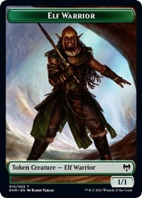 Elf Warrior // Emblem - Tibalt, Cosmic Impostor Double-Sided Token - Kaldheim - Magic: The Gathering card