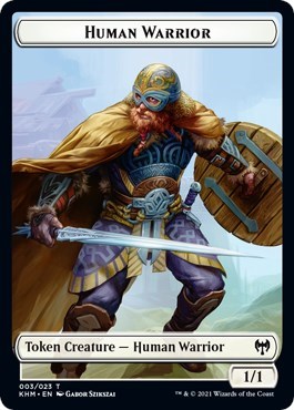 Human Warrior // Demon Berserker Double-Sided Token