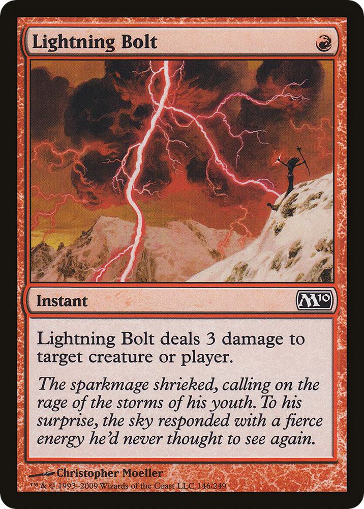 Lightning Bolt (M10) - Oversize Cards - Magic: The Gathering