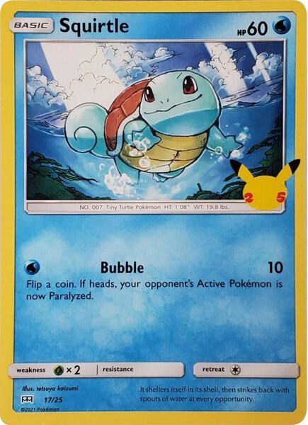 Squirtle - 17/25 - McDonald's 25th Anniversary Promos - Pokemon