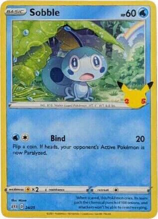 sobble pokemon card mcdonalds 2021 Pokmon McDonald's Collection 24/25 CGC 8.5 NM/Mint+  Oblivion Collectibles Weakness Lightning 2 Retreat Cost Sobble - 24/25 - McDonald's