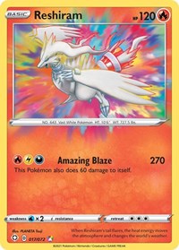 Pokemon Card Reshiram V SR 076/068 s11a Incandescent Arcana FOIL MINT