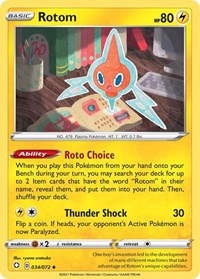 thumbnail image 2 of Rotom V 2022 Lost Origin Full Art Ultra Rare Holo Pokemon Card #058/196 – NM Condition 2 of 5