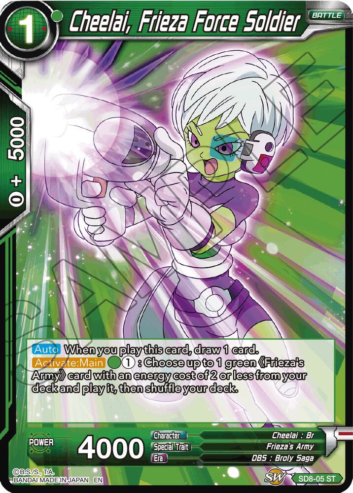 Cheelai, Frieza Force Soldier (Reprint) #SD8-05 — Battle Evolution Booster
