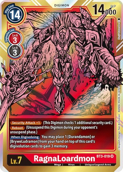 RagnaLoardmon (Alternate Art) Release Special Booster 1.5 Super Rare Digimon card — value and price