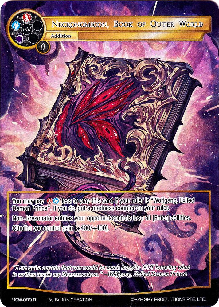 Necronomicon, Book of Outer World (Full Art)