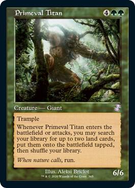 mtg プレイマット 原始のタイタン Yahoo!オークション - MTG (旧枠仕様) 原始のタイタン/Primeval Titan