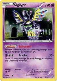 Sigilyph - 52/124 (Cosmos Holo) #052/124 from Blister Exclusives Pokemon card image