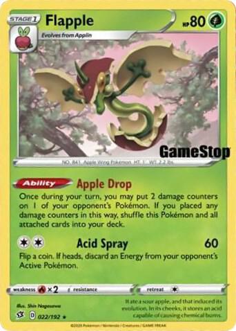 Flapple - 022/192 (Gamestop Exclusive) 022/192 from Miscellaneous Cards & Products