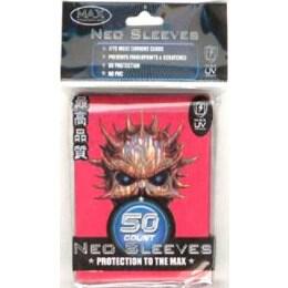 Red Neo Horned Skull Max Gloss Card Sleeves - Standard (50-Pack