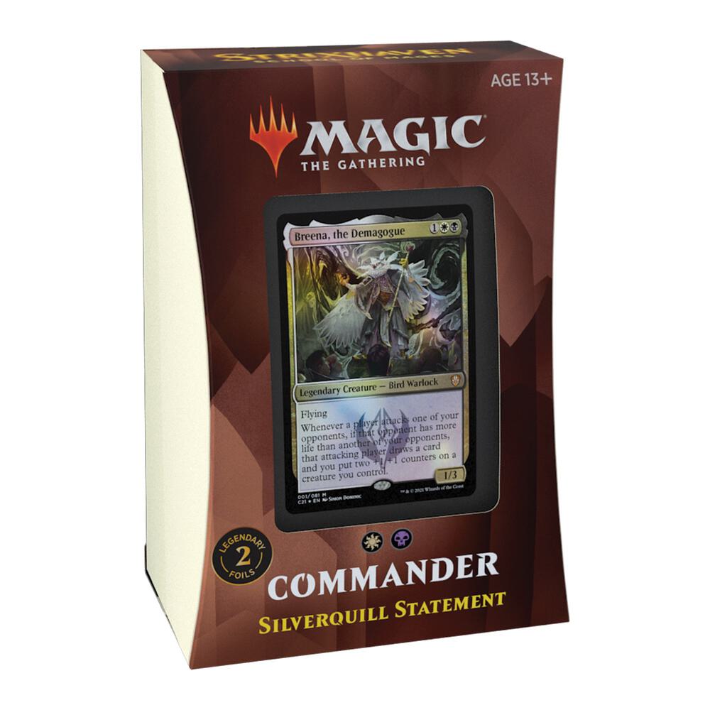 mtg silverquill commander deck Amazon.com: Magic The Gathering Strixhaven Commander Deck – Silverquill  Statement (Black-White), 13+ years : Toys & Games main image 0