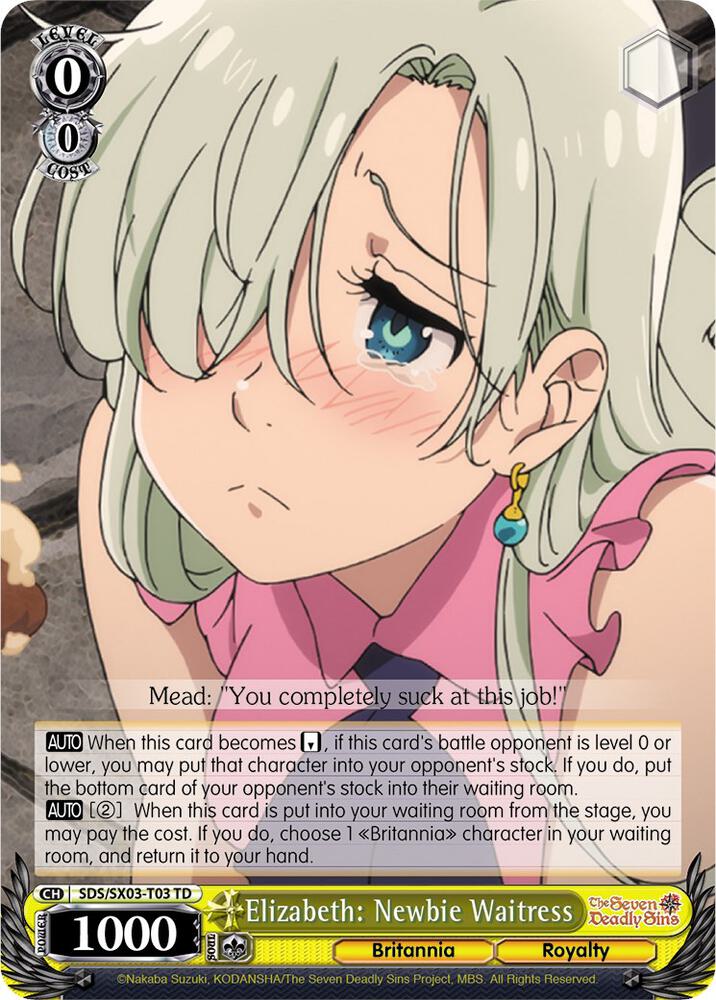 Elizabeth: Newbie Waitress