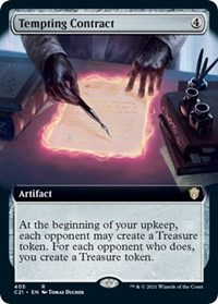 Tempting Contract (Extended Art) - Commander 2021 - Magic: The Gathering card