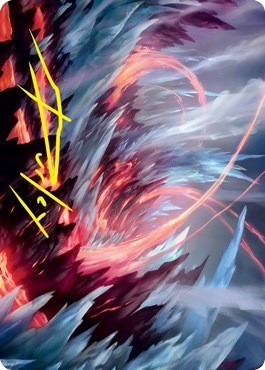 Frostboil Snarl Art Card (Gold-Stamped Signature)