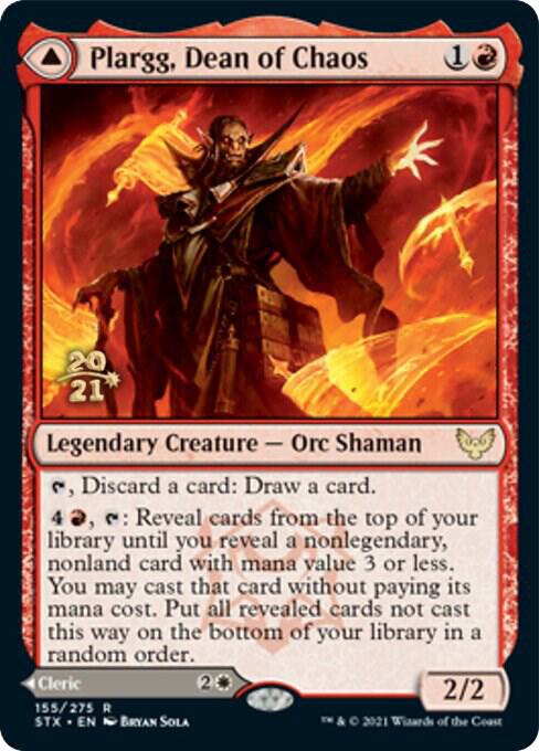Plargg, Dean of Chaos // Augusta, Dean of Order #155s — Strixhaven: School of Mages Promos