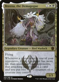 Breena, the Demagogue (Display Commander) - Thick Stock - Commander 2021 - Magic: The Gathering card