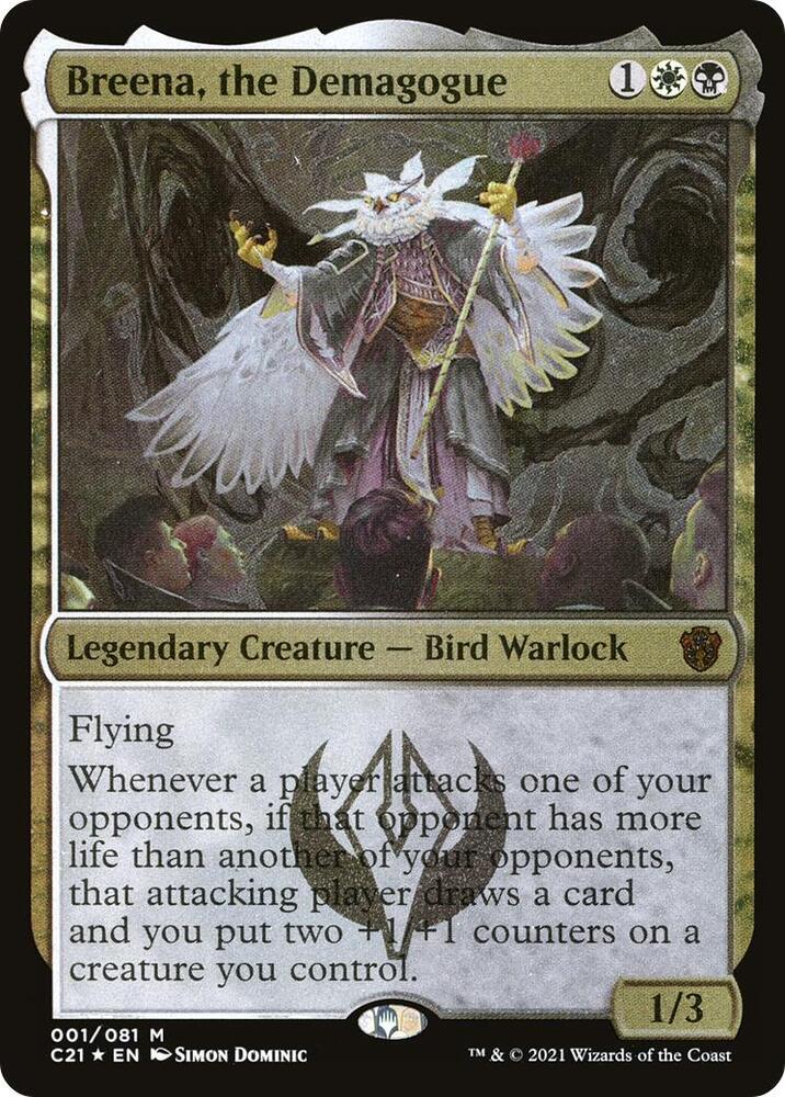 Breena, the Demagogue (Display Commander) - Thick Stock