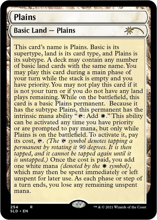 Plains (254) (Full-Text Lands) - Secret Lair Drop Series - Magic