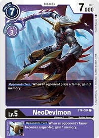 NeoDevimon - Great Legend - Digimon card