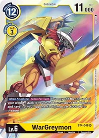 WarGreymon - Great Legend - Digimon card