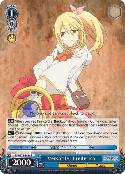 Versatile, Frederica