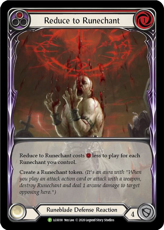 Reduce to Runechant (Red) - LGS038 - Flesh and Blood: Promo