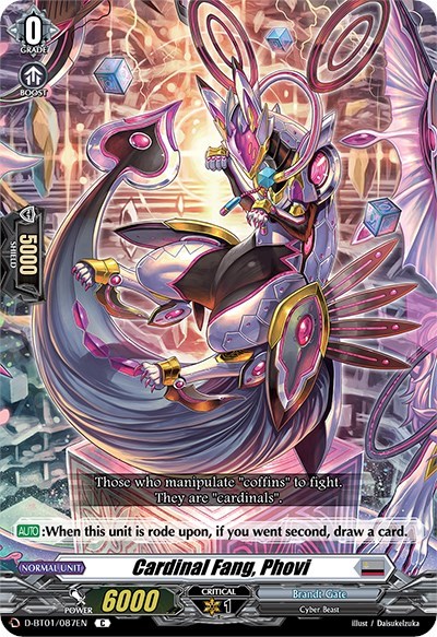 Cardinal Fang, Phovi