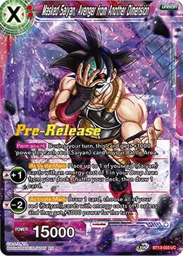 Masked Saiyan, Avenger from Another Dimension #BT13-003 — Supreme Rivalry Pre-Release Cards