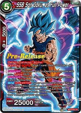 SSB Son Goku, at Full Power #BT13-017 — Supreme Rivalry Pre-Release Cards