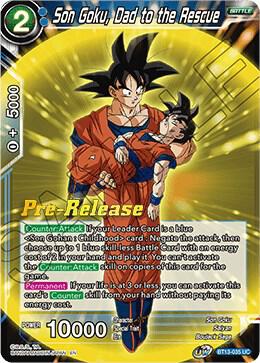 Son Goku, Dad to the Rescue #BT13-035 — Supreme Rivalry Pre-Release Cards