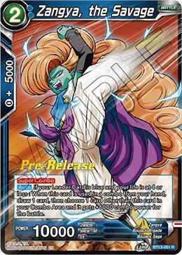 Zangya, the Savage #BT13-051 — Supreme Rivalry Pre-Release Cards