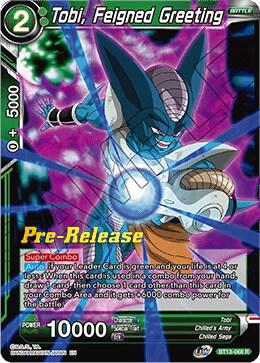 Tobi, Feigned Greeting #BT13-068 — Supreme Rivalry Pre-Release Cards