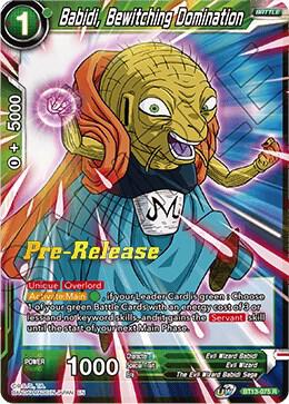 Babidi, Bewitching Domination #BT13-075 — Supreme Rivalry Pre-Release Cards