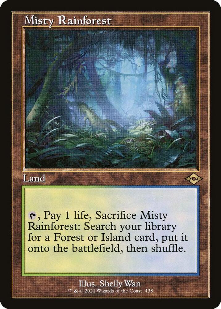 Foil Misty Rainforest (Retro Frame) (Foil Etched) – Modern Horizons 2 MTG, Near Mint