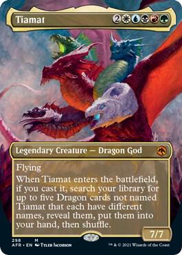 MTG ティアマト ボーダーレス Foil a2 Tiamat (Borderless) - Adventures in the Forgotten Realms - Magic