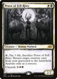 Priest of Fell Rites (Showcase) - Modern Horizons 2 - Magic: The Gathering card
