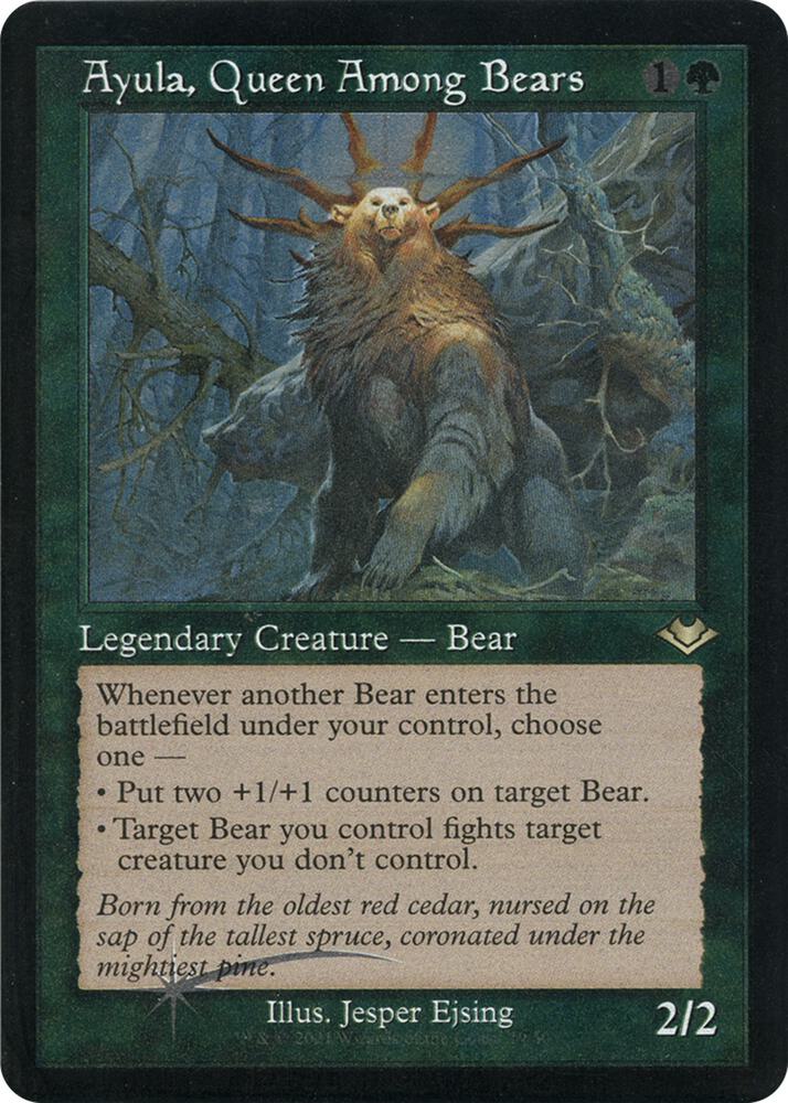 Ayula, Queen Among Bears (Retro Frame) (Foil Etched) - Modern