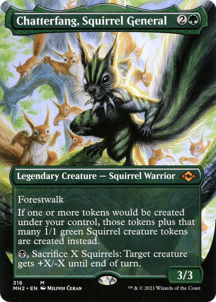 mtg cards with squirrels in the art Chatterfang, Squirrel General main image 0
