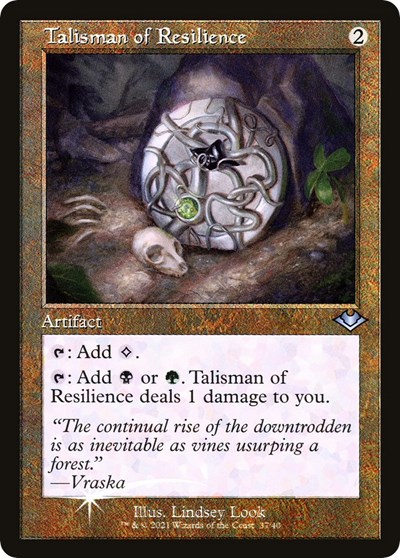 Talisman of Resilience (Retro Frame) from MH1 #37, Magic: The Gathering card
