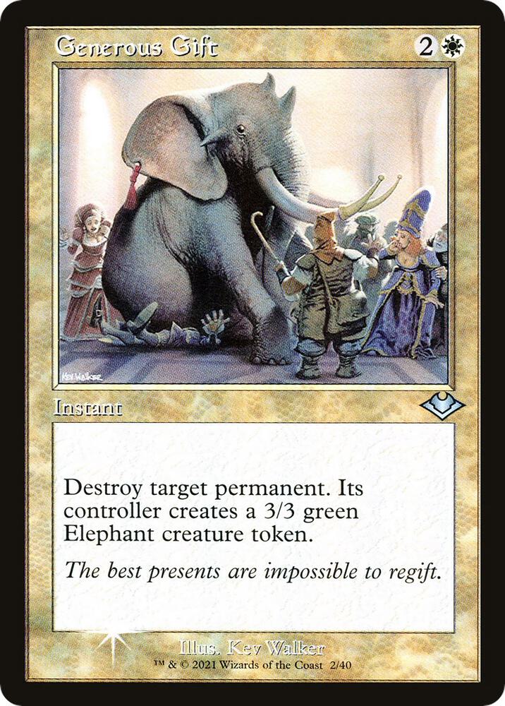 Generous Gift (Retro Frame) - Modern Horizons - Magic: The