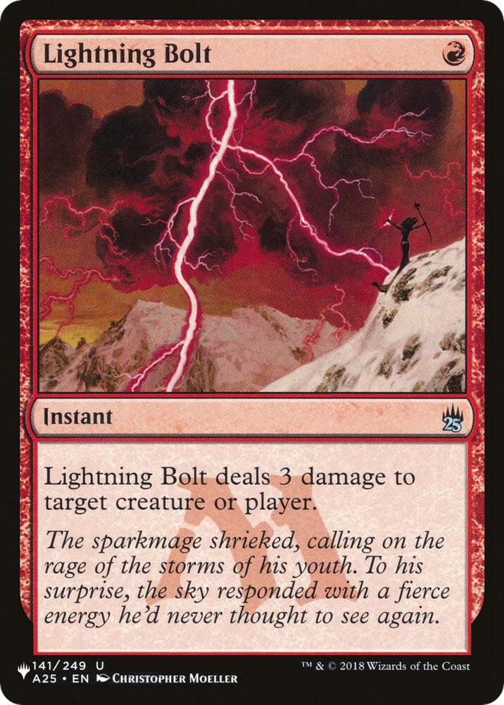 Lightning Bolt (A25) - The List Reprints - Magic: The Gathering