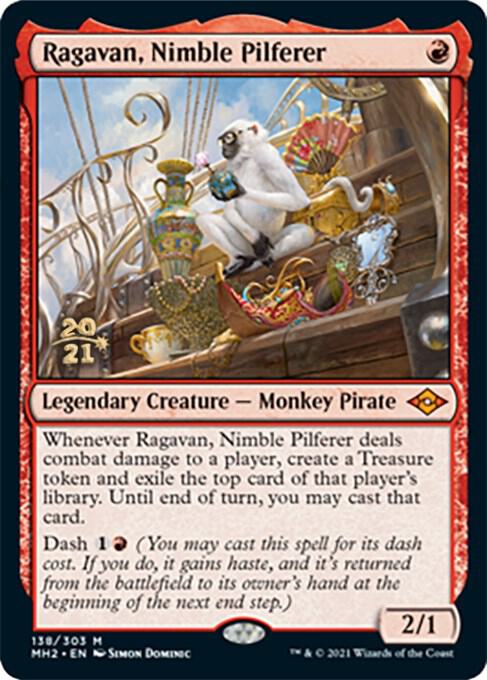 Ragavan, Nimble Pilferer #138s — Modern Horizons 2 Promos