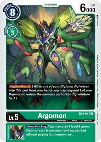 Argomon - BT2-047 (Official Tournament Pack Vol.2) - Release Special Booster 1.0 - Digimon card