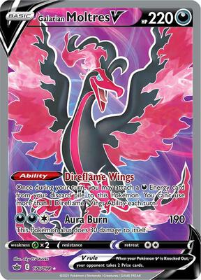 Galarian Moltres V (Full Art) - SWSH06: Chilling Reign - Pokemon