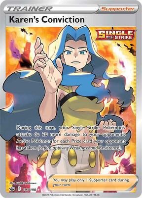 Karen's Conviction (Full Art) - SWSH06: Chilling Reign