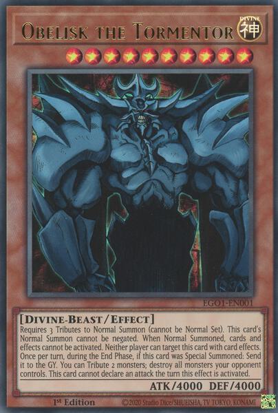 遊戯王OCG デュエルモンスターズ OBELISK THE TORMENTOR Z024 Obelisk the Tormentor - Egyptian God Deck: Obelisk the Tormentor