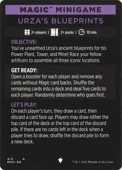 Magic Minigame: Urza's Blueprints