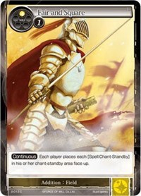Fair and Square - Force of Will The War of Valhalla trading card