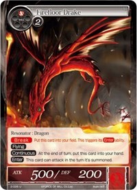 Firefloor Drake - Force of Will The War of Valhalla trading card