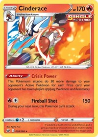 Cinderace #028/198 from Deck Exclusives Pokemon card image